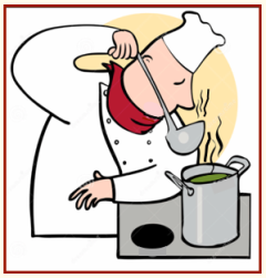 chef smelling soup